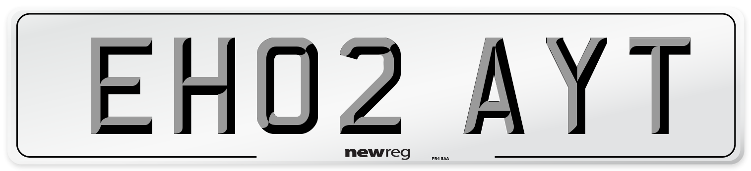 EH02 AYT Number Plate from New Reg